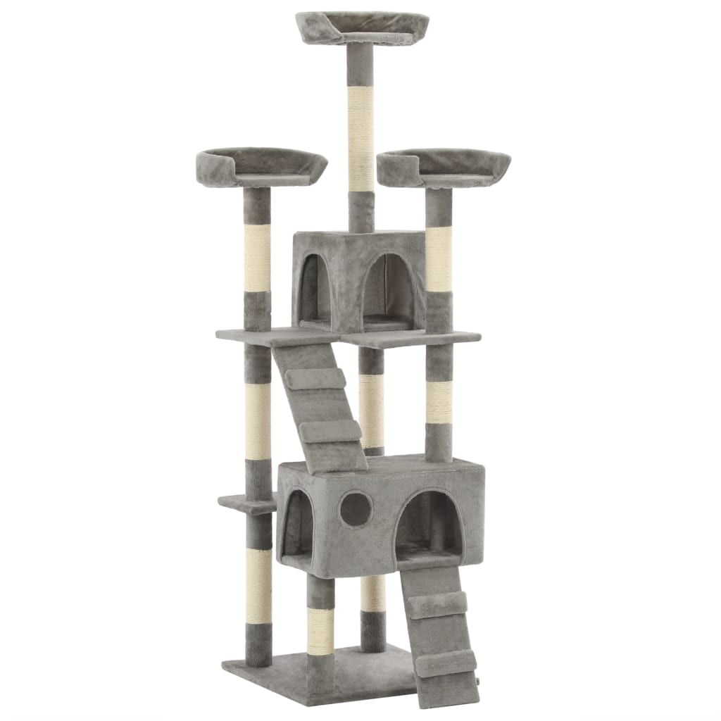 Vidaxl cat scratching post with sisal scratching posts 170 cm gray