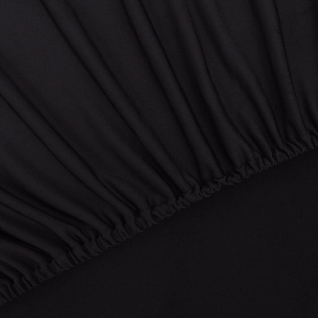 NNEVL Stretch Couch Slipcover Black Polyester Jersey