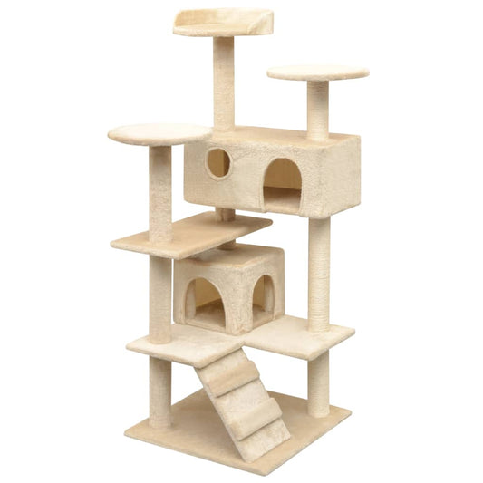 Vidaxl cat scratching post with sisal scratching posts 125 cm beige