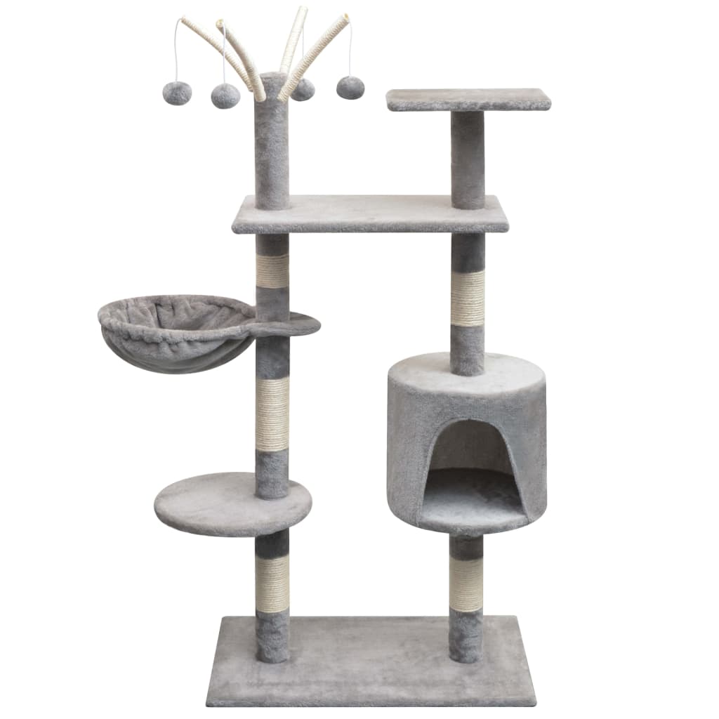 Vidaxl cat scratching post with sisal scratching posts 125 cm gray