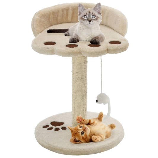 Vidaxl cat scratching post with sisal scratching post 40 cm beige and brown