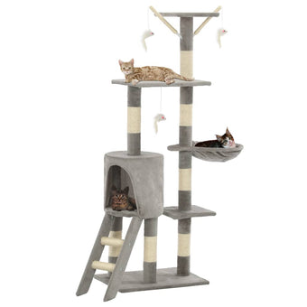 compare product Vidaxl cat scratching post with sisal scratching posts 138 cm gray