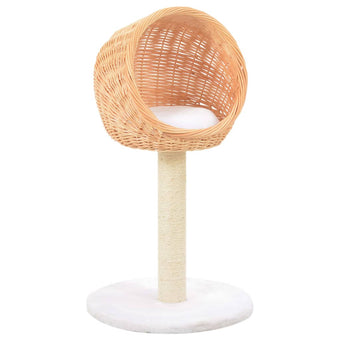 compare product Vidaxl cat scratching post with sisal scratching post natural willow wood