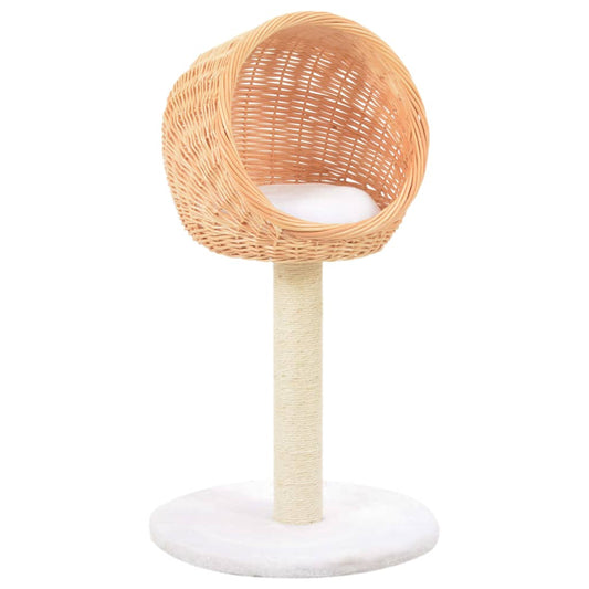 Vidaxl cat scratching post with sisal scratching post natural willow wood