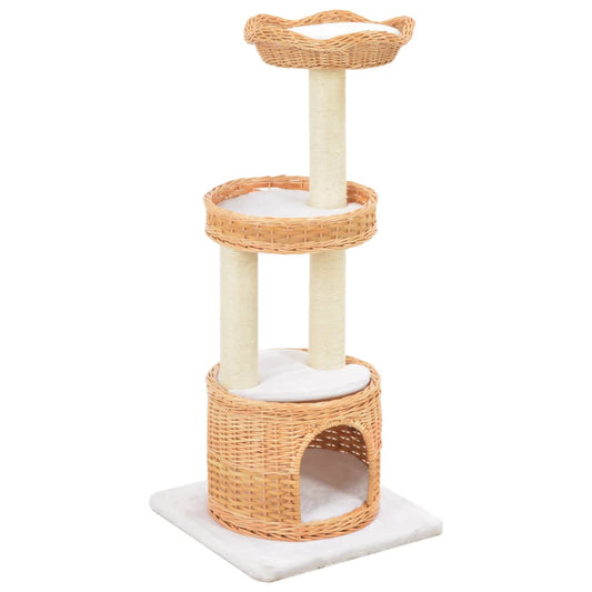 Vidaxl cat scratching post with sisal scratching post natural willow wood