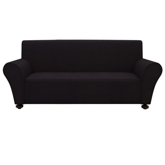 NNEVL Stretch Couch Slipcover Black Polyester Jersey