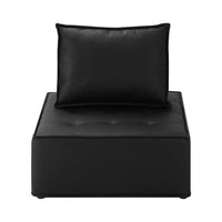 NNEED 4pcs Pu Leather Sofa Couch Black