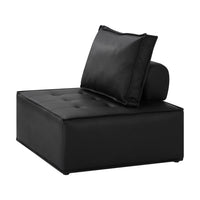 NNEED 4pcs Pu Leather Sofa Couch Black
