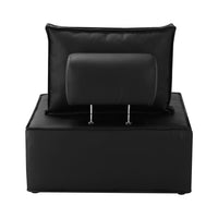 NNEED 4pcs Pu Leather Sofa Couch Black