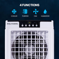 NNEMB 35L 220W Evaporative Air Cooler Portable Industrial Fan-Purifier-Humidifier-Remote Control