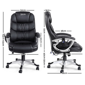 compare product NNEDSZ 8 Leather Massage Chair - Black