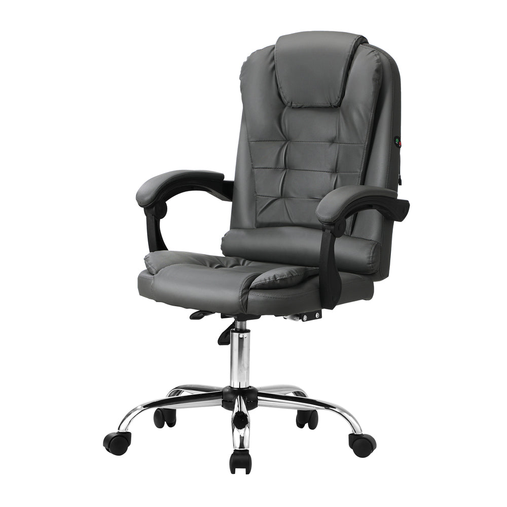 NNEED Massage Office Chair Racing Chairs PU Leather Grey