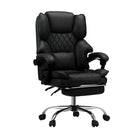 NNEED Massage Office Chair PU Footrest Black
