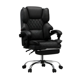 compare product NNEED Massage Office Chair PU Footrest Black