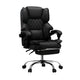 NNEED Massage Office Chair PU Footrest Black