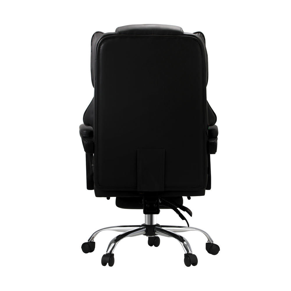 NNEED Massage Office Chair PU Footrest Black