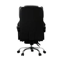 NNEED Massage Office Chair PU Footrest Black