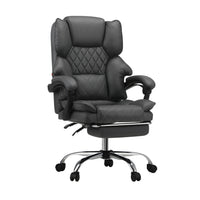 NNEED Massage Office Chair PU Footrest Grey