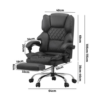 compare product NNEED Massage Office Chair PU Footrest Grey