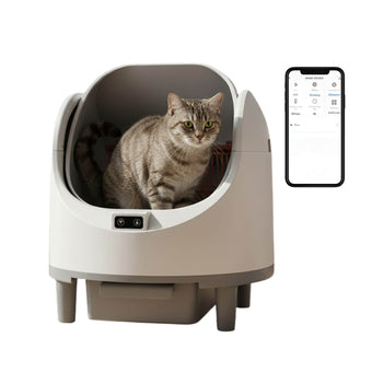 compare product Rooster Farms Smart Cat Litter Box Automatic WiFi Self Cleaning Tray 68L