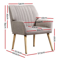 NNEDSZ Armchair Lounge Chair Armchairs Accent Chairs Sofa Couch Fabric Beige