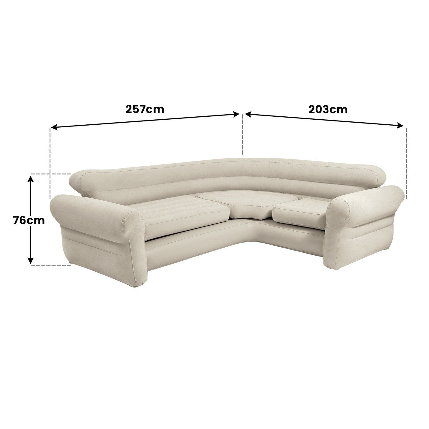 NNEDSZ Intex Corner Sofa Inflatable Couch - L-shaped Corner Sofa